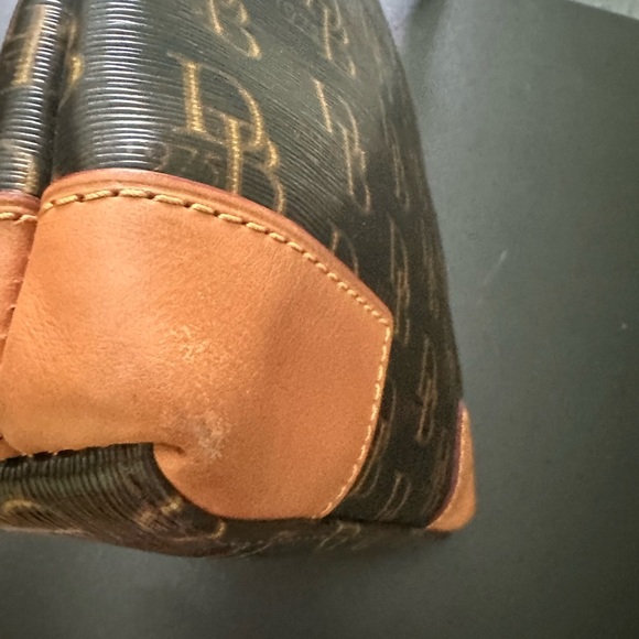 Dooney & Bourke Monogram 1975 DB75 Coated Canvas Leather Trim Crossbody Bag - Picture 4 of 7